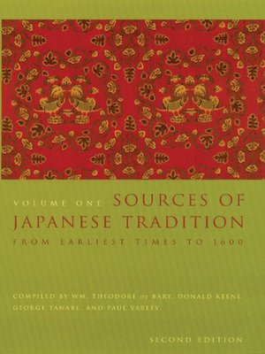 cover image of Sources of Japanese Tradition